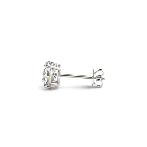 3 cttw Certified IGI Lab Grown Round Diamond Stud Earrings 14k White Gold(G/VS2) - alternate view 2