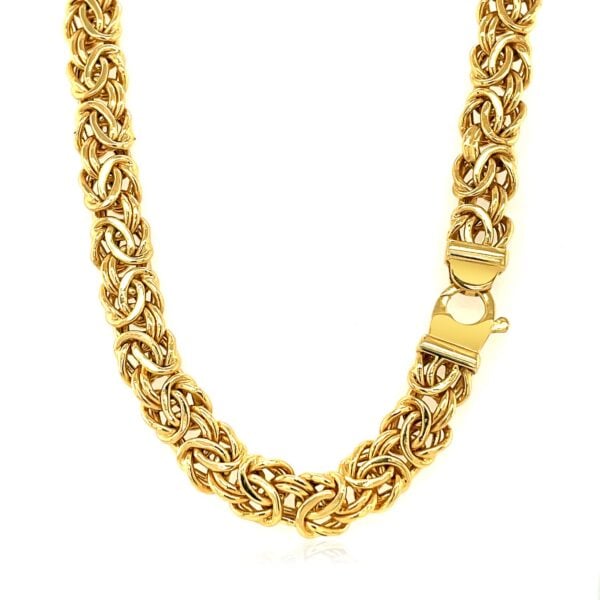 14k Yellow Gold Byzantine Motif Chain Necklace - alternate view 2