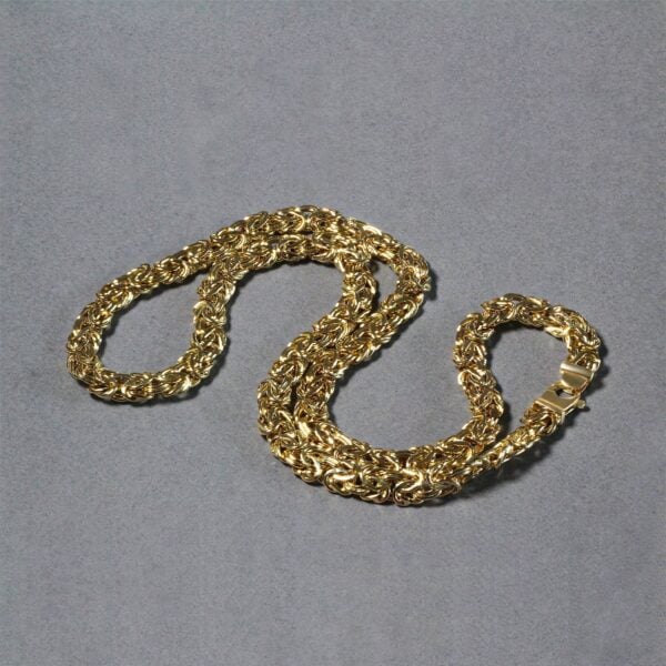 14k Yellow Gold Byzantine Motif Chain Necklace - alternate view 5