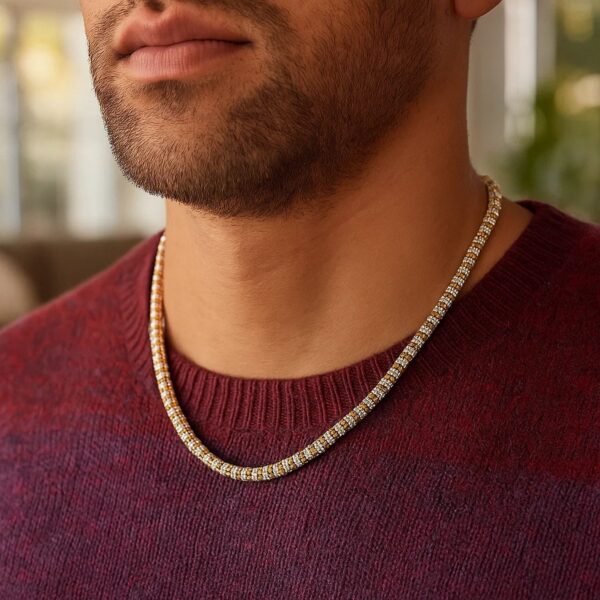 Ice Barrel Chain in 14k Yellow Gold (4.25 mm) - alternate view 5