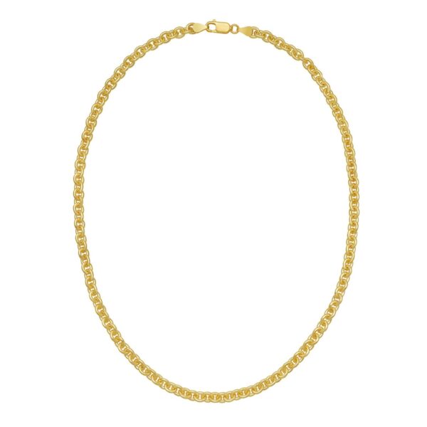 Sterling Silver Gold Plated Rolo Chain (5.70 mm) - alternate view 2
