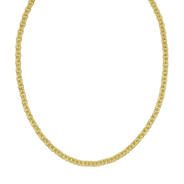 Sterling Silver Gold Plated Rolo Chain (5.70 mm) - alternate view 3