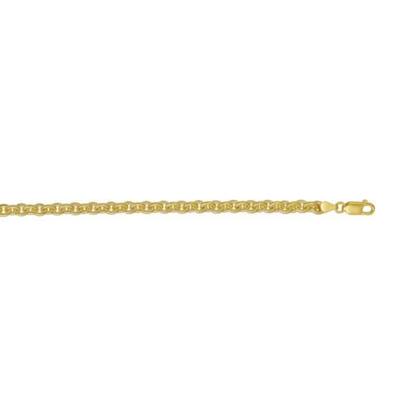 Sterling Silver Gold Plated Rolo Chain (5.70 mm) - alternate view 4