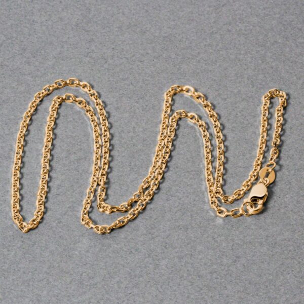 18k Yellow Gold Diamond Cut Cable Link Chain (1.90 mm) - alternate view 5