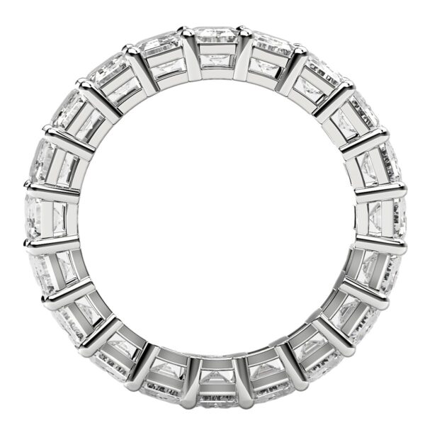 Emerald Cut Lab Grown Diamond Eternity Ring in 14k White Gold (7 cttw FG/VS2) - F-G - alternate view 3
