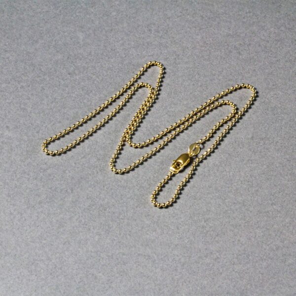 14k Yellow Gold Bead Chain 1.5mm (1.50 mm) - alternate view 5