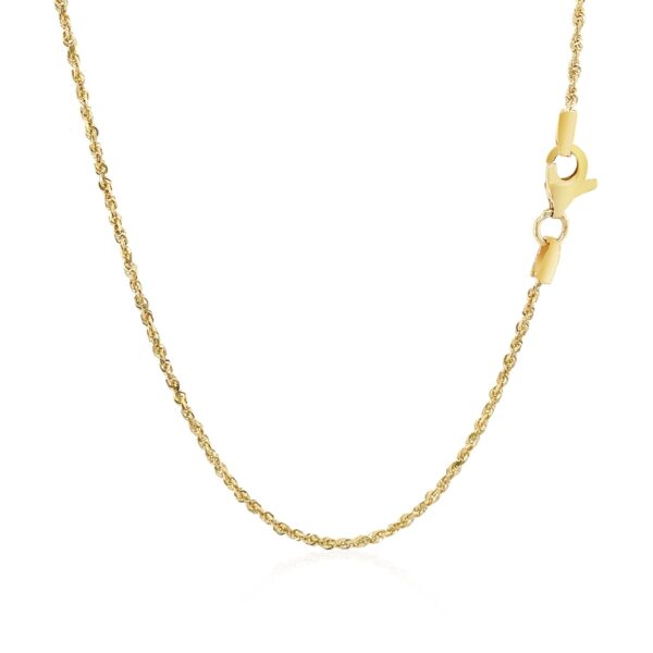 14k Yellow Gold Solid Diamond Cut Rope Chain (1.40 mm) - alternate view 3