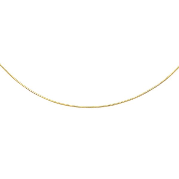 14k Yellow Gold Necklace in a Round Omega Chain Style - alternate view 4