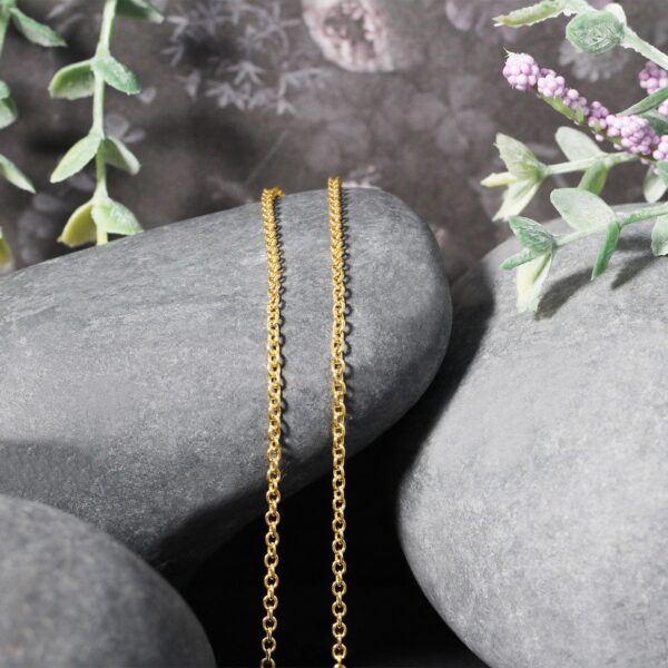 14k Yellow Gold Round Cable Link Chain (1.9 mm) - alternate view 4