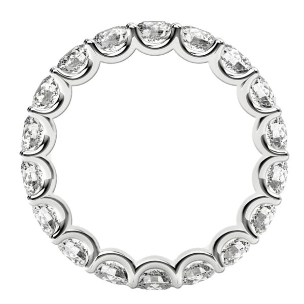 Round Cut Lab Grown Diamond Eternity Ring in 14k White Gold (2 cttw FG/VS2) - F-G - alternate view 3