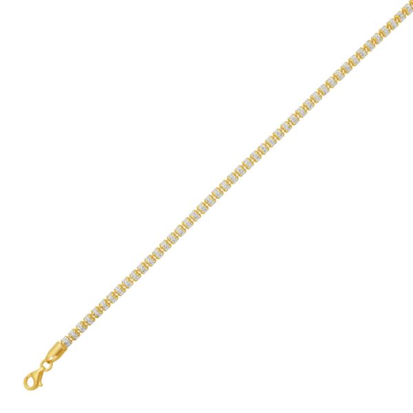Sterling Silver with Gold Plated Ice Barrel Chain (3.80 mm) - alternate view 2