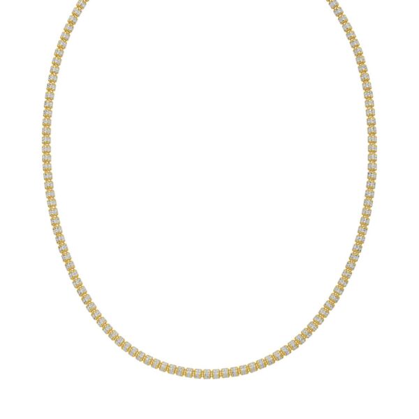 Sterling Silver with Gold Plated Ice Barrel Chain (3.80 mm) - alternate view 4