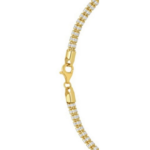 Sterling Silver with Gold Plated Ice Barrel Chain (3.80 mm) - alternate view 5