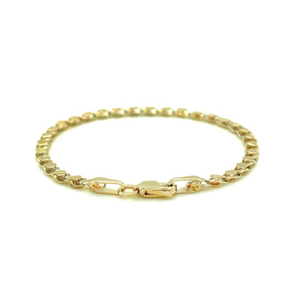 3.0mm 10k Yellow Gold Heart Anklet - alternate view 3