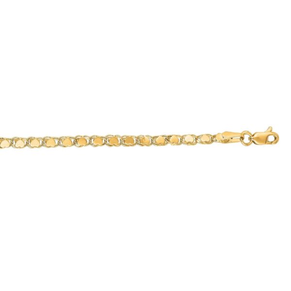3.0mm 10k Yellow Gold Heart Anklet - alternate view 4