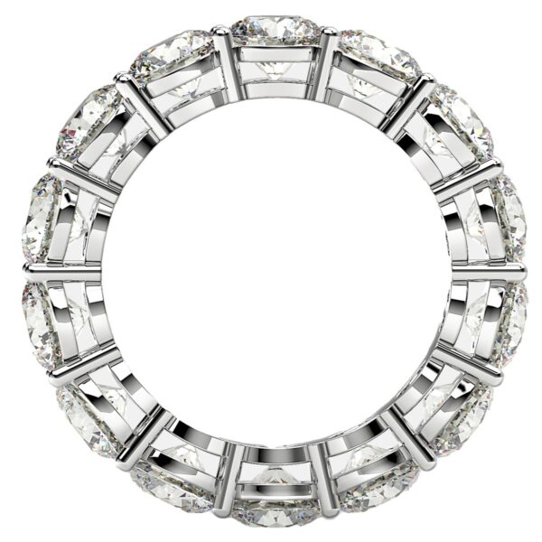 Round Cut Lab Grown Diamond Eternity Ring in 14k White Gold (6 cttw FG/VS2) - F-G - alternate view 3