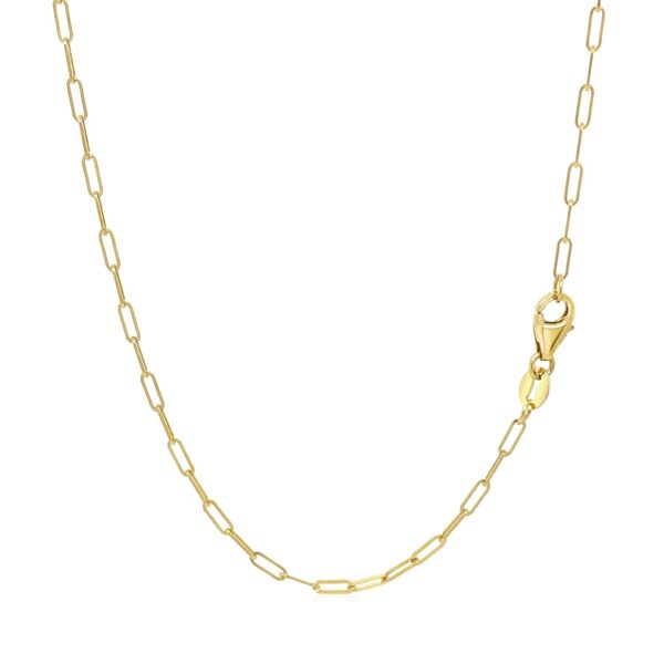 18K Yellow Gold Fine Paperclip Chain (1.50 mm) - alternate view 3