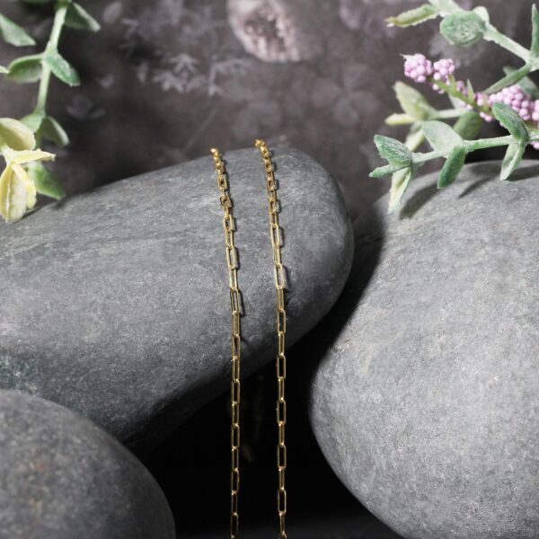 18K Yellow Gold Fine Paperclip Chain (1.50 mm) - alternate view 4