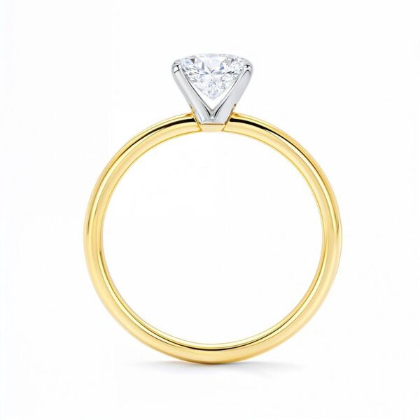 2 Carat Radiant Lab Grown IGI G/VS1 Diamond Solitaire Ring in 14K Yellow Gold - alternate view 4