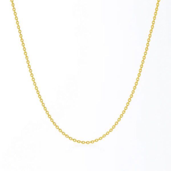 14k Yellow Gold Round Cable Link Chain (1.1 mm) - alternate view 2