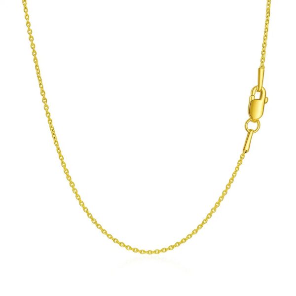 14k Yellow Gold Round Cable Link Chain (1.1 mm) - alternate view 3