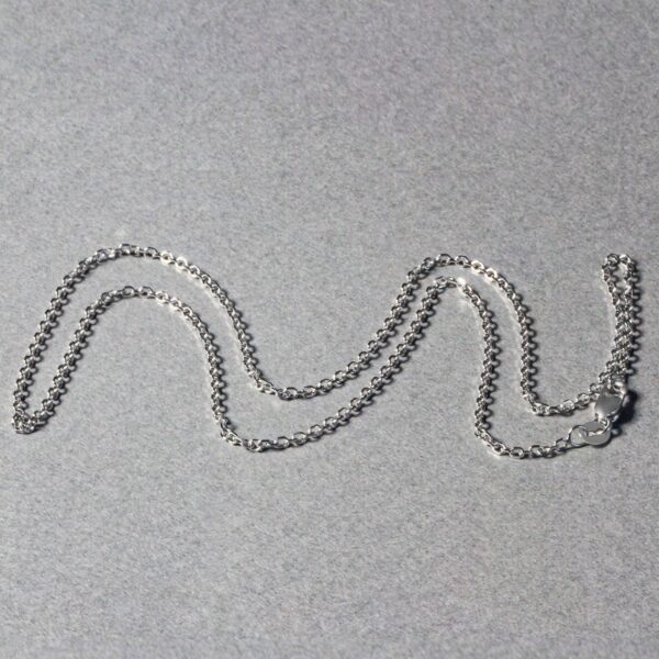 18k White Gold Diamond Cut Cable Link Chain (1.40 mm) - alternate view 5