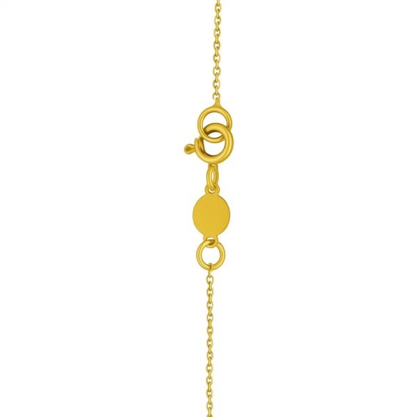 14K Yellow Gold Mini Diamond C Initial Pendant Necklace - alternate view 4