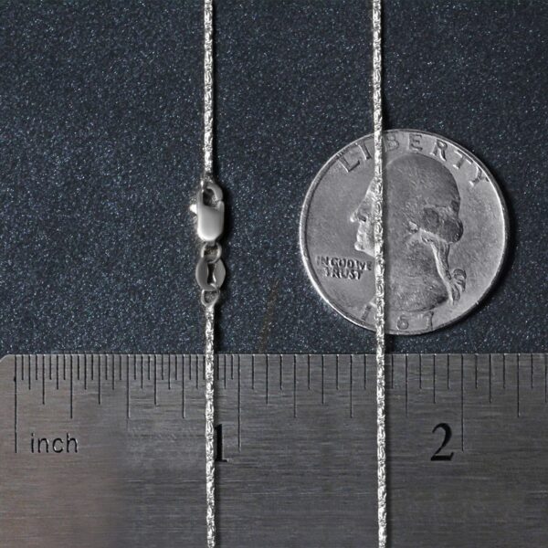 14k White Gold Lumina Pendant Chain (0.90 mm) - alternate view 4