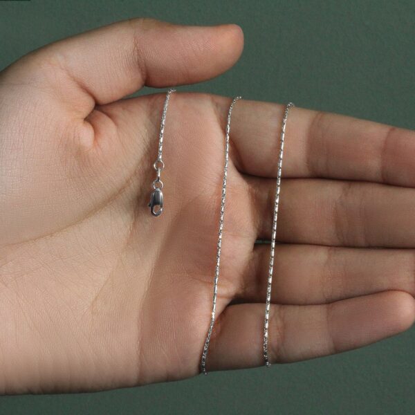 14k White Gold Lumina Pendant Chain (0.90 mm) - alternate view 5