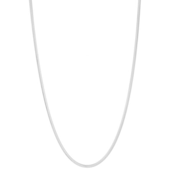 Sterling Silver Rhodium Plated Oval Snake Chain (2.60 mm) - alternate view 2
