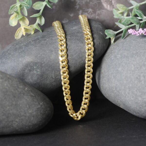 14k Yellow Gold Semi Solid Miami Cuban Chain (5.00 mm) - alternate view 4