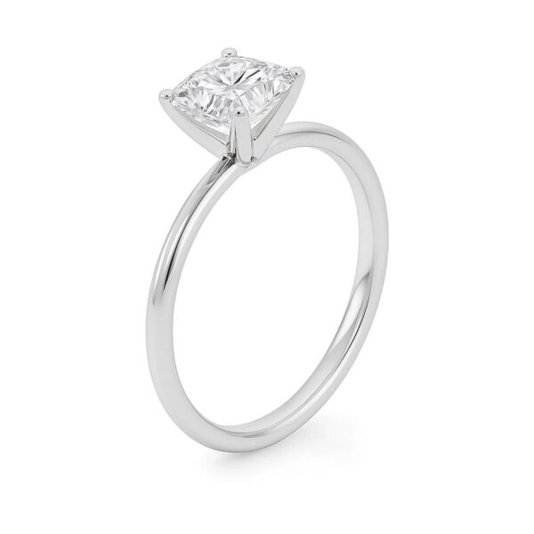 2 Carat Princess Lab Grown IGI G/VS1 Diamond Solitaire Ring in 10K White Gold - alternate view 2