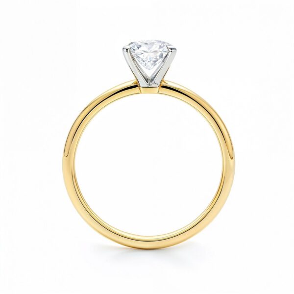 1 Carat Radiant Lab Grown IGI G/VS1 Diamond Solitaire Ring in 10K Yellow Gold - alternate view 4