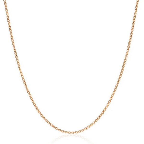 14k Rose Gold Diamond Cut Cable Link Chain (1.30 mm) - alternate view 2