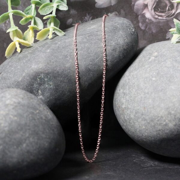 14k Rose Gold Diamond Cut Cable Link Chain (1.30 mm) - alternate view 4