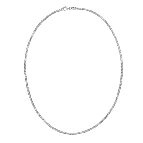 Sterling Silver Rhodium Plated Octagonal Snake Chain (2.40 mm) - alternate view 3
