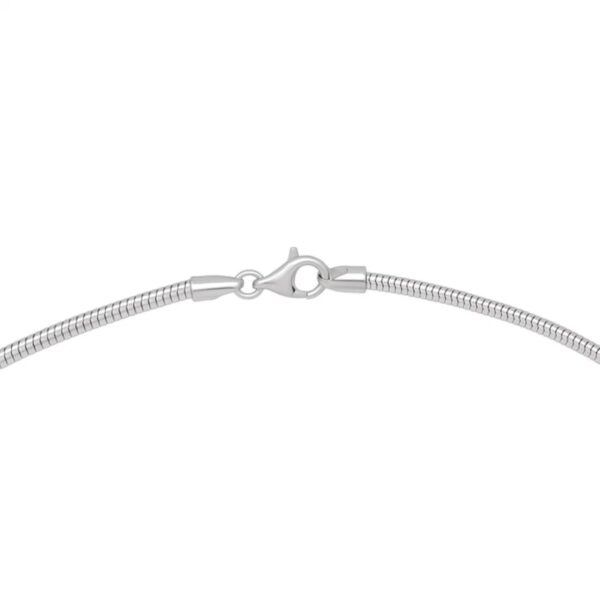 Sterling Silver Rhodium Plated Octagonal Snake Chain (2.40 mm) - alternate view 5