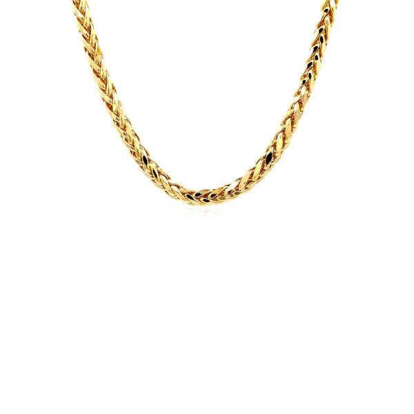 4.1mm 14k Yellow Gold Diamond Cut Round Franco Chain - alternate view 2