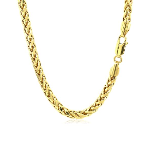 4.1mm 14k Yellow Gold Diamond Cut Round Franco Chain - alternate view 3