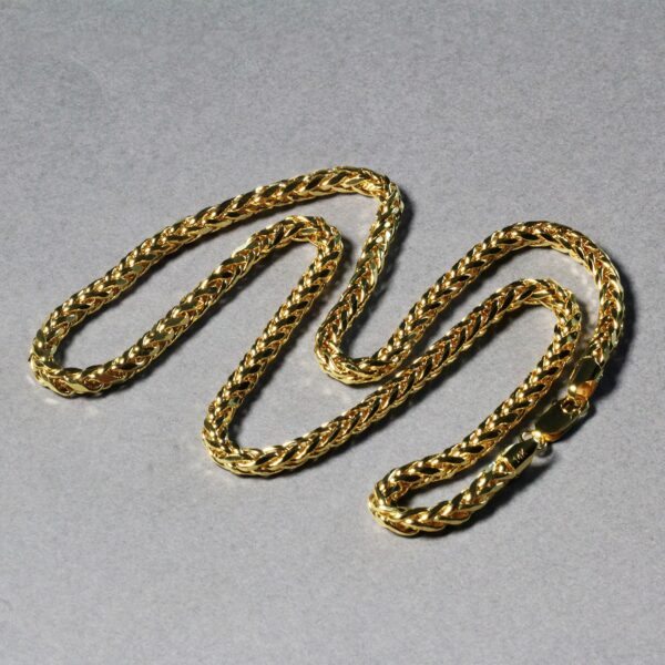 4.1mm 14k Yellow Gold Diamond Cut Round Franco Chain - alternate view 5