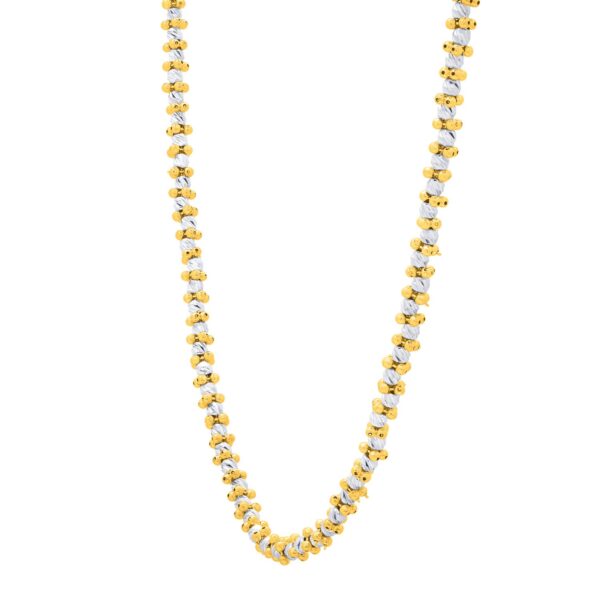 Two Tone Pallina Bead Necklace in 14K Gold - Two-Tone Gold