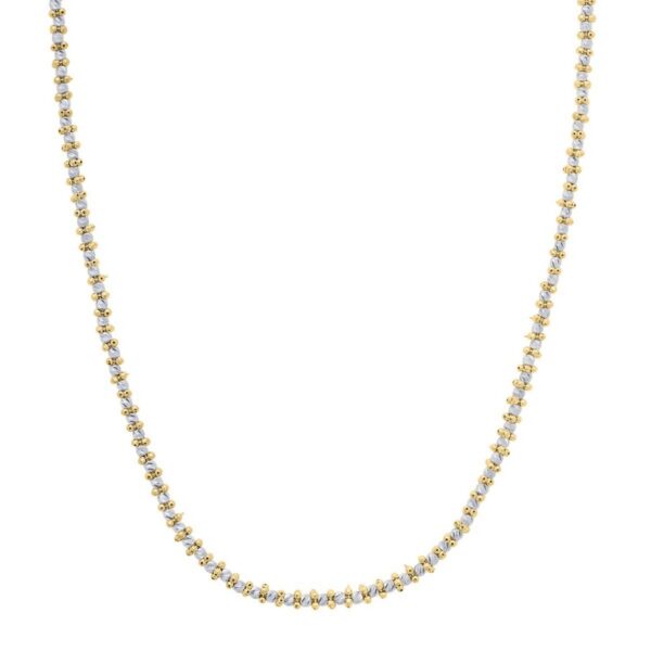 Two Tone Pallina Bead Necklace in 14K Gold - Two-Tone Gold - alternate view 2