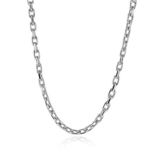 14k White Gold French Cable Link Chain (2.50 mm) - alternate view 2