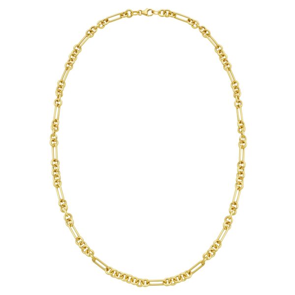 14K Yellow Gold Five And One Paperclip Link Chain Necklace - alternate view 2