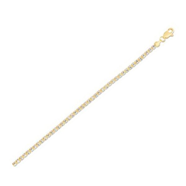 Ice Barrel Chain in 14k Two Tone Gold (2.70 mm) - Two-Tone Gold