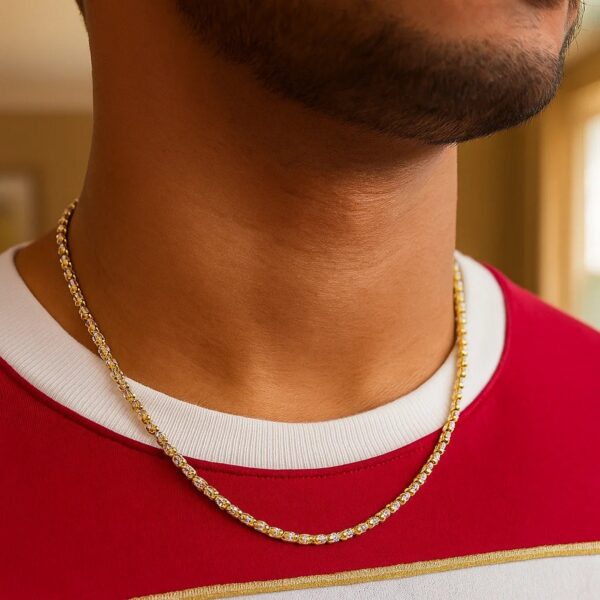 Ice Barrel Chain in 14k Two Tone Gold (2.70 mm) - Two-Tone Gold - alternate view 5