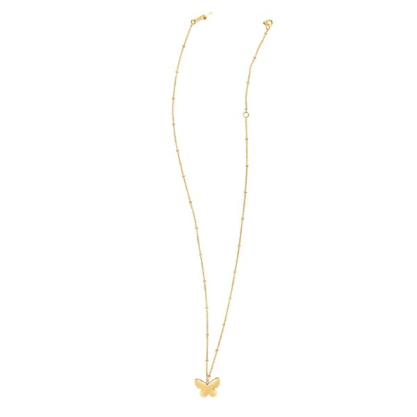 14k Yellow Gold Papillon Butterfly Necklace - alternate view 2