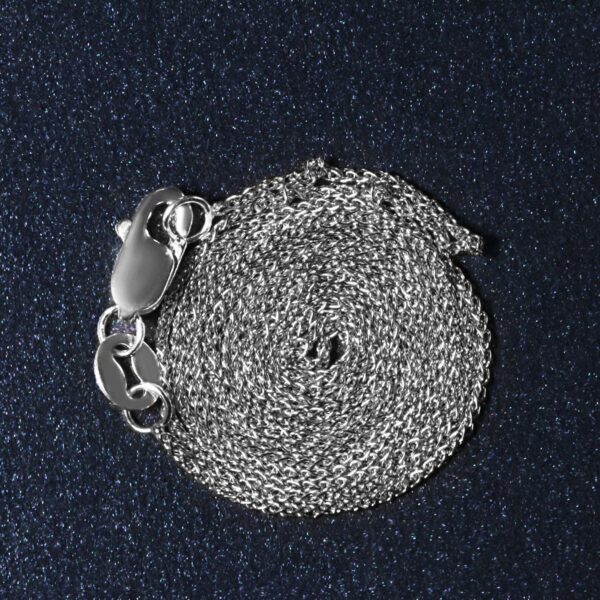 14k White Gold Round Wheat Chain (0.80 mm) - alternate view 4