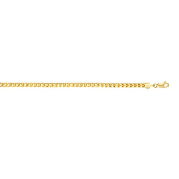 14k Yellow Gold Solid Diamond Cut Round Franco Chain (5.00 mm) - alternate view 2