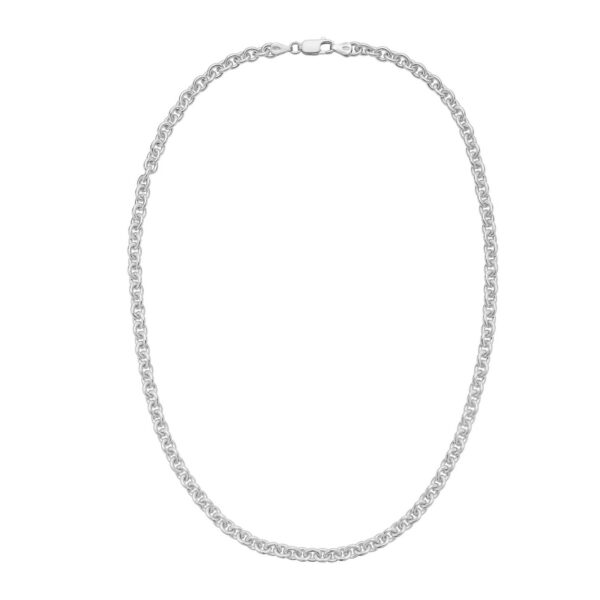 Sterling Silver Rhodium Plated Rolo Chain (5.70 mm) - alternate view 2